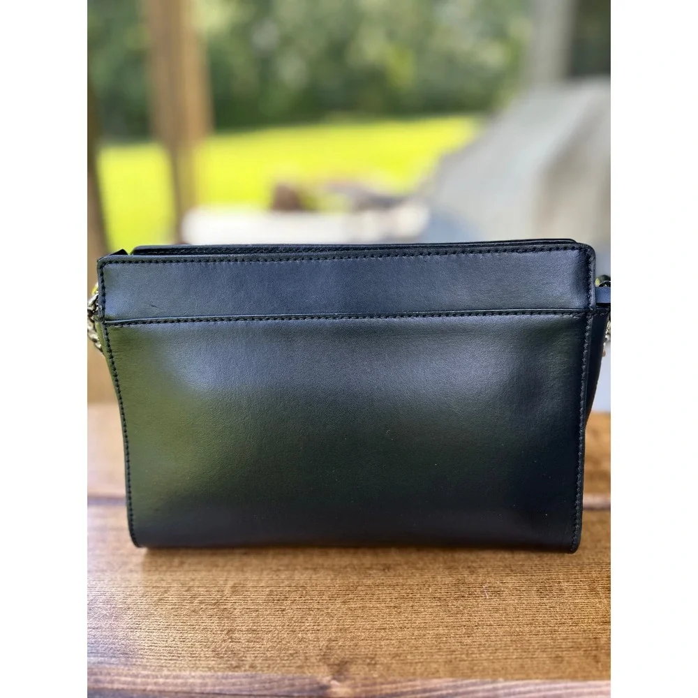 Kate Spade Montford Park Angelica Bag Black Leather Bow Crossbody Formal Dressy